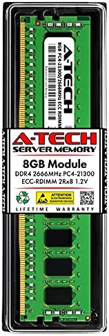 החלפת זיכרון RAM של A-Tech 8GB עבור HP 876319-081 | DDR4 2666MHz PC4-21300 2RX8 1.2V ECC RDIMM רשום 288 פינים מודול
